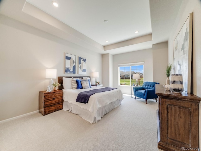 16448 E 111th Pl, Commerce City, CO 80022 - carpeted bedroom with baseboards, recessed lighting, and a raised ceiling