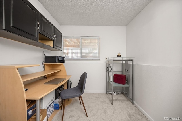 1245 Ceres Dr, Lafayette, CO 80026 - office with light carpet, a textured ceiling, and baseboards