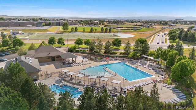 16207 Cadland Ct, Parker, CO 80134 - bird's eye view of a pool