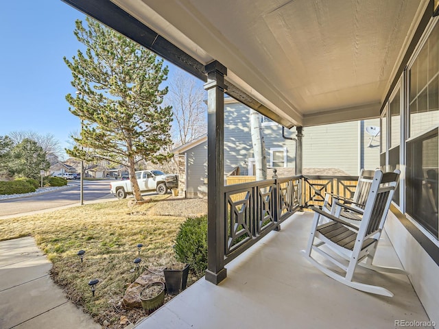 view of patio / terrace with a porch