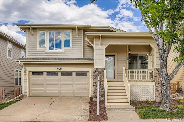 10626 Cherrybrook Cir, Highlands Ranch, CO 80126 - view of front of property with a garage and concrete driveway