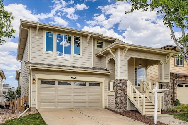 10626 Cherrybrook Cir, Highlands Ranch, CO 80126 - view of front of property with a garage and concrete driveway