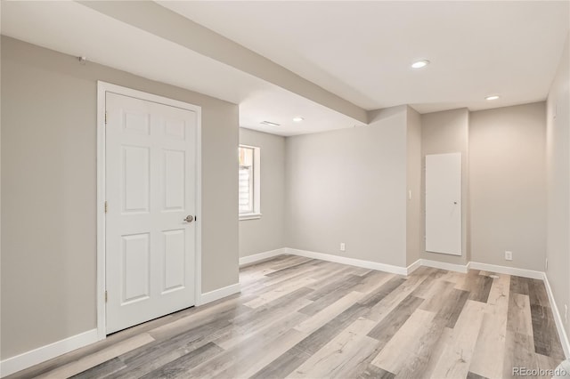 10626 Cherrybrook Cir, Highlands Ranch, CO 80126 - spare room featuring light wood-style floors and recessed lighting