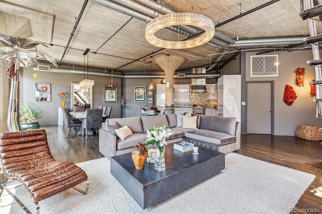 1863 Wazee St Unit 6B, Denver, CO 80202 - living room with wood finished floors