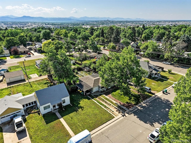4315 S Elati St, Englewood, CO 80110 - aerial view of residential area featuring a mountain backdrop