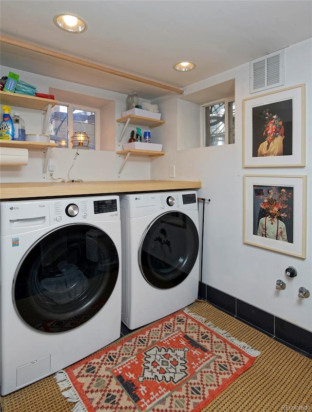 747 N Downing St, Denver, CO 80218 - clothes washing area featuring washer and clothes dryer
