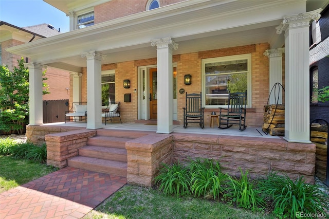 747 N Downing St, Denver, CO 80218 - view of patio / terrace with covered porch