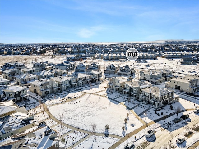 drone / aerial view with a residential view