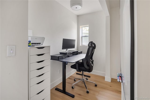 4567 Grove St, Denver, CO 80211 - office with light wood-type flooring and baseboards