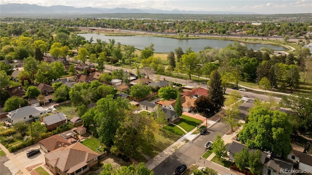 4567 Grove St, Denver, CO 80211 - aerial view of property's location featuring a large body of water and nearby suburban area