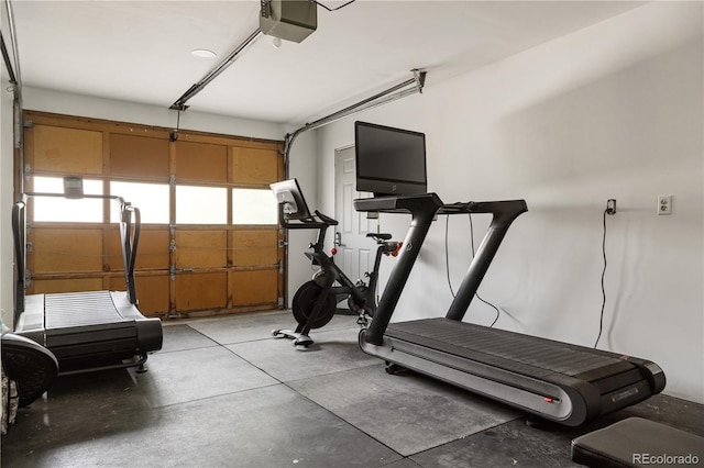 4567 Grove St, Denver, CO 80211 - exercise area with a garage