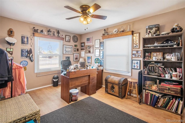 222 S Logan St, Grover, CO 80729 - office space with ceiling fan and wood finished floors