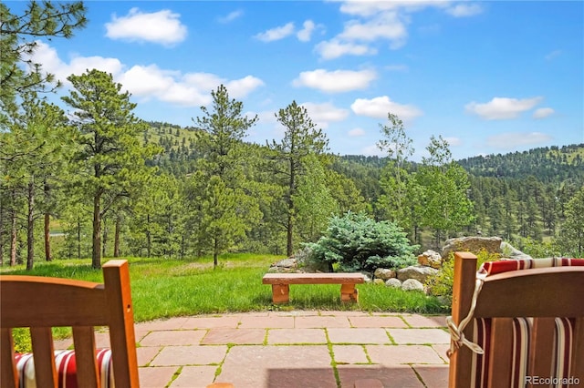 2398 Bitterroot Ln, Golden, CO 80401 - view of patio with a view of trees