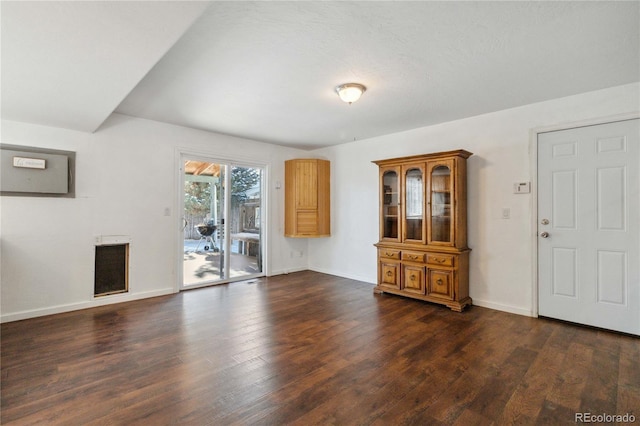 interior space featuring dark hardwood / wood-style flooring