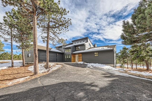 modern home with a garage