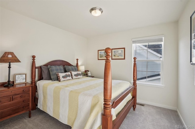 bedroom featuring carpet