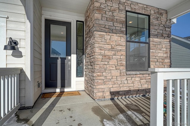 view of doorway to property