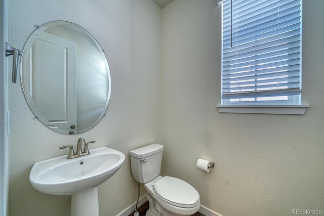 bathroom featuring sink and toilet