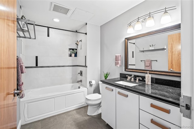 3100 Huron St Unit 1A, Denver, CO 80202 - bathroom with vanity,  shower combination, and tile patterned floors