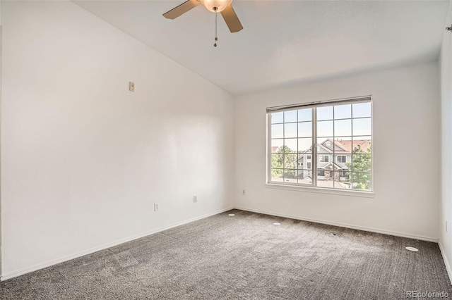12711 Colorado Blvd Unit 607F, Thornton, CO 80241 - carpeted empty room featuring lofted ceiling and a ceiling fan