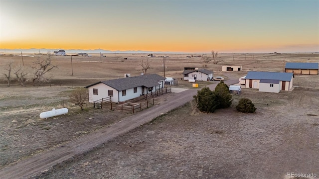 35055 E Mississippi Ave, Watkins, CO 80137 - aerial view at dusk with a rural view
