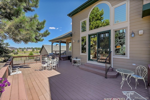 view of wooden deck