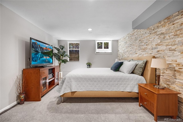 view of carpeted bedroom