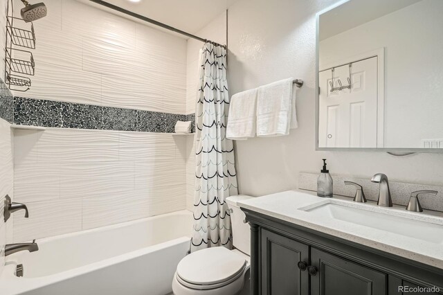 5150 Buckingham Rd, Boulder, CO 80301 - full bathroom featuring shower / bath combo with shower curtain and vanity