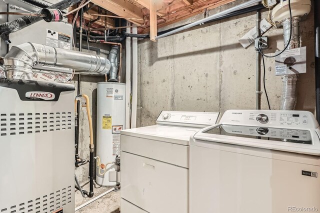 5150 Buckingham Rd, Boulder, CO 80301 - laundry room featuring water heater and washer and dryer