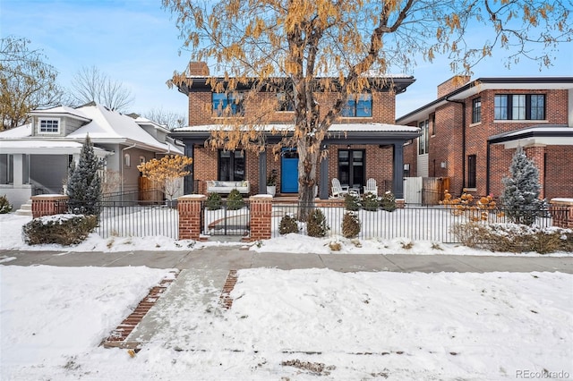 view of front of property featuring central AC unit