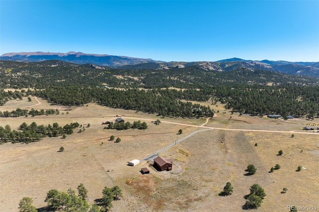 aerial view featuring a mountain view