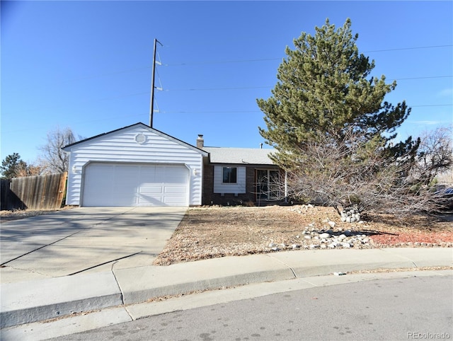 ranch-style house with a garage