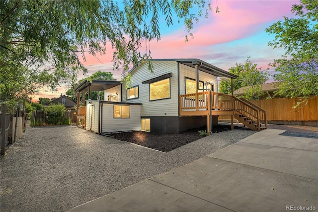 261 Knox Ct, Denver, CO 80219 - view of front of property with a deck