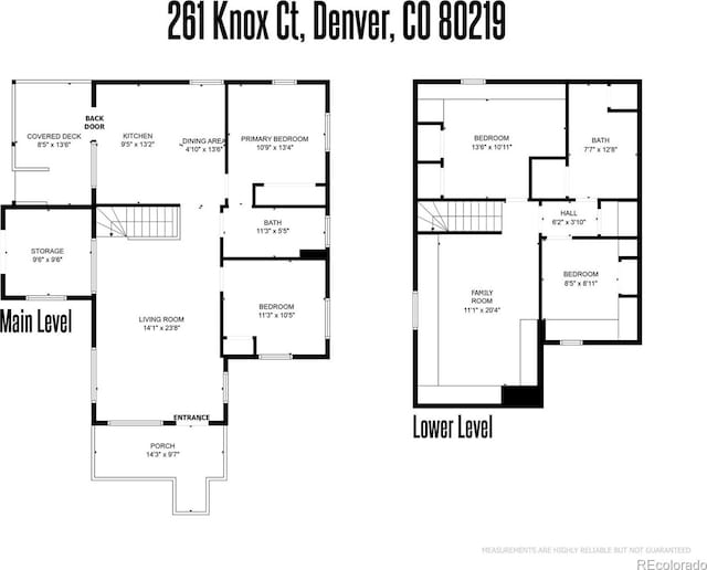261 Knox Ct, Denver, CO 80219 - view of property floor plan