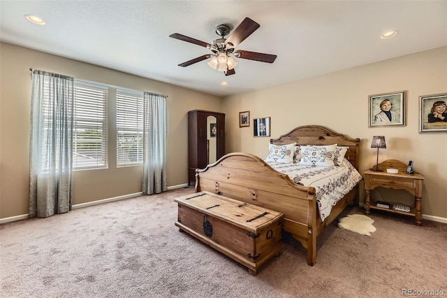2115 Coach House Loop, Castle Rock, CO 80109 - carpeted bedroom with baseboards, recessed lighting, and ceiling fan