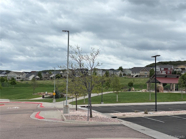 2115 Coach House Loop, Castle Rock, CO 80109 - view of asphalt road featuring curbs, street lights, a residential view, and sidewalks