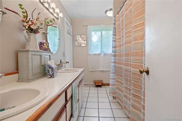 8481 E Briarwood Blvd, Centennial, CO 80112 - bathroom featuring double vanity and tile patterned floors