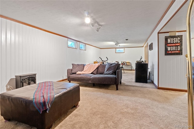 8481 E Briarwood Blvd, Centennial, CO 80112 - carpeted living room featuring ornamental molding and healthy amount of natural light