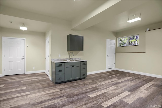 586 Alpine Way, Idaho Springs, CO 80452 - unfurnished living room featuring dark wood finished floors