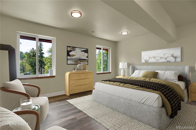 586 Alpine Way, Idaho Springs, CO 80452 - bedroom featuring baseboards and wood finished floors
