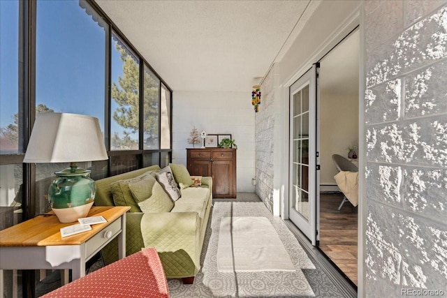 sunroom / solarium with french doors