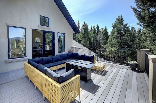 deck featuring an outdoor hangout area