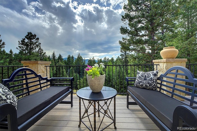 26806 Evergreen Springs Rd, Evergreen, CO 80439 - view of wooden deck