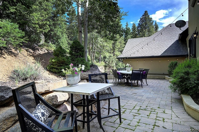 26806 Evergreen Springs Rd, Evergreen, CO 80439 - view of patio with outdoor dining space
