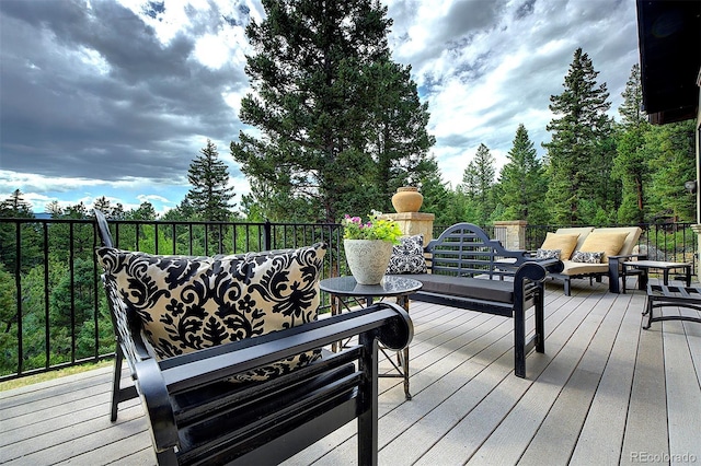 26806 Evergreen Springs Rd, Evergreen, CO 80439 - deck with outdoor lounge area