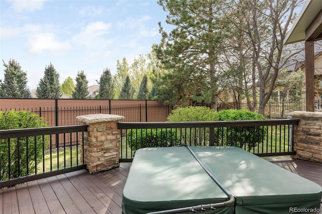 155 S Poplar St, Denver, CO 80230 - wooden terrace with a fenced backyard