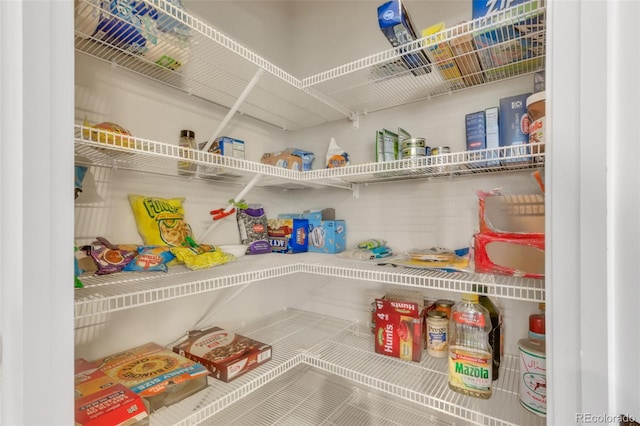view of pantry