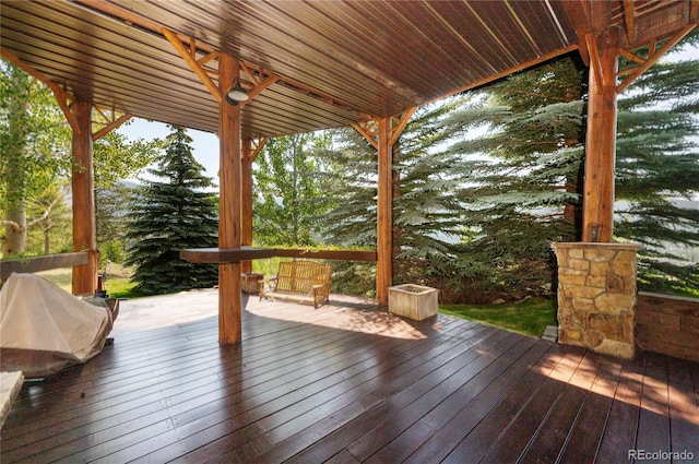 view of wooden terrace