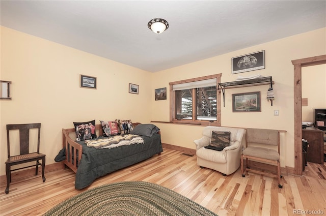 living room featuring light hardwood / wood-style floors