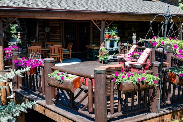 view of wooden deck